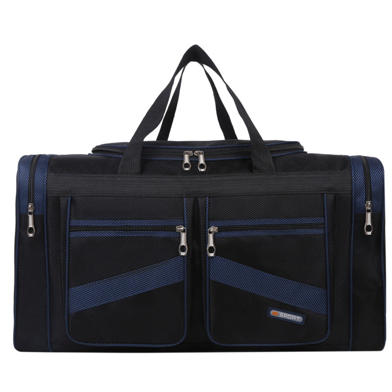 Blue foldable travel tote